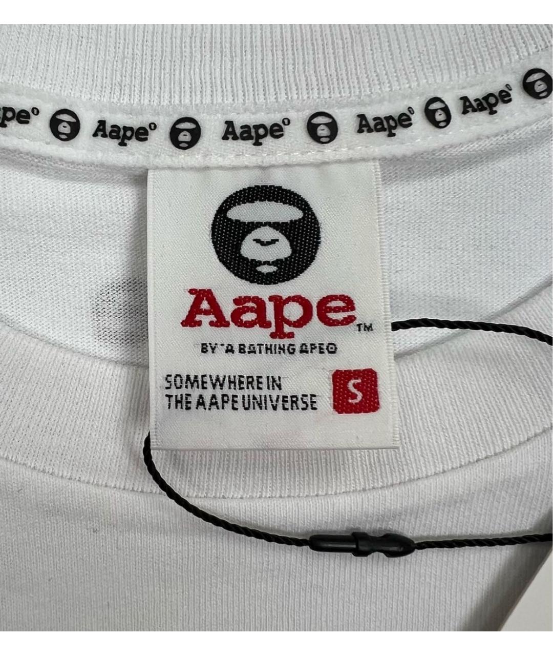 A BATHING APE Белая хлопковая футболка, фото 3