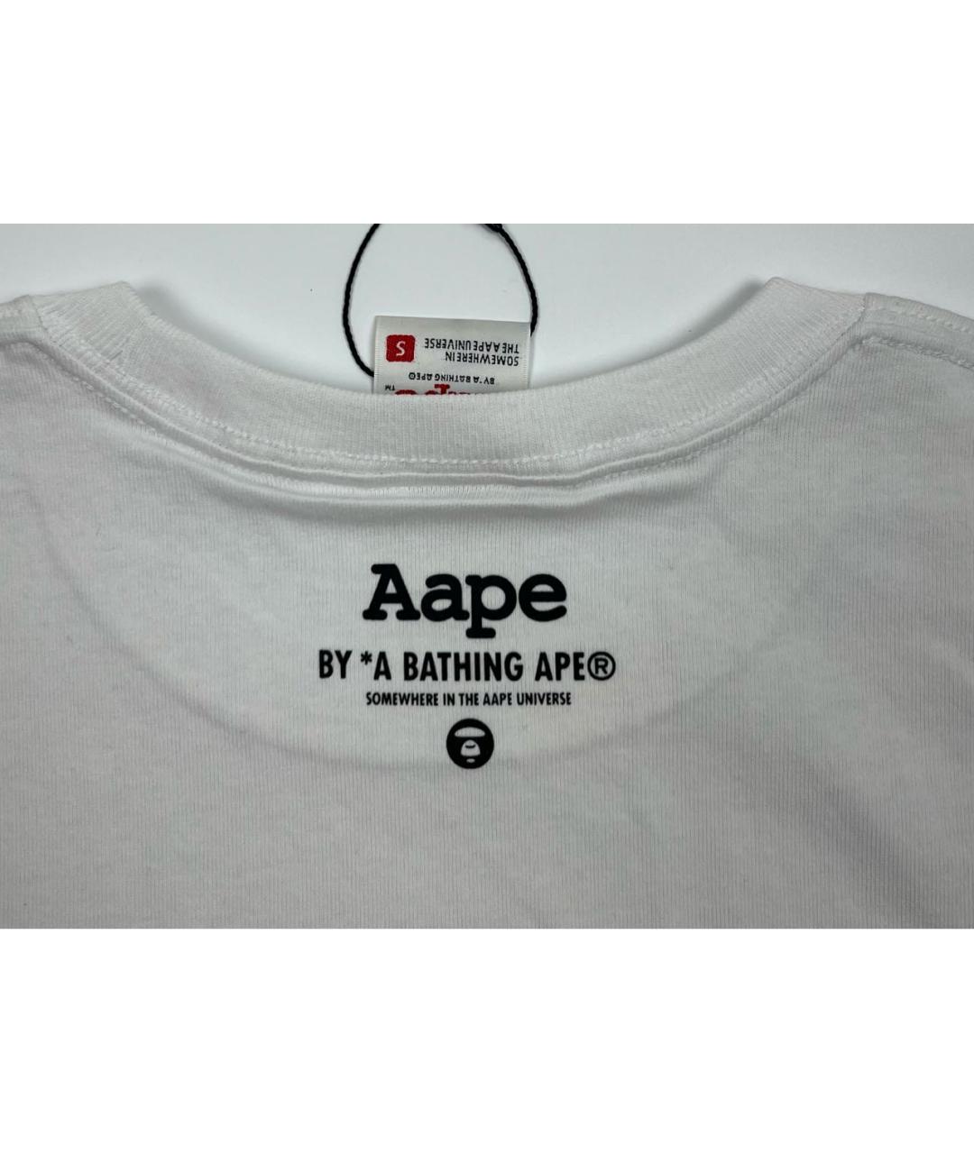 A BATHING APE Белая хлопковая футболка, фото 2