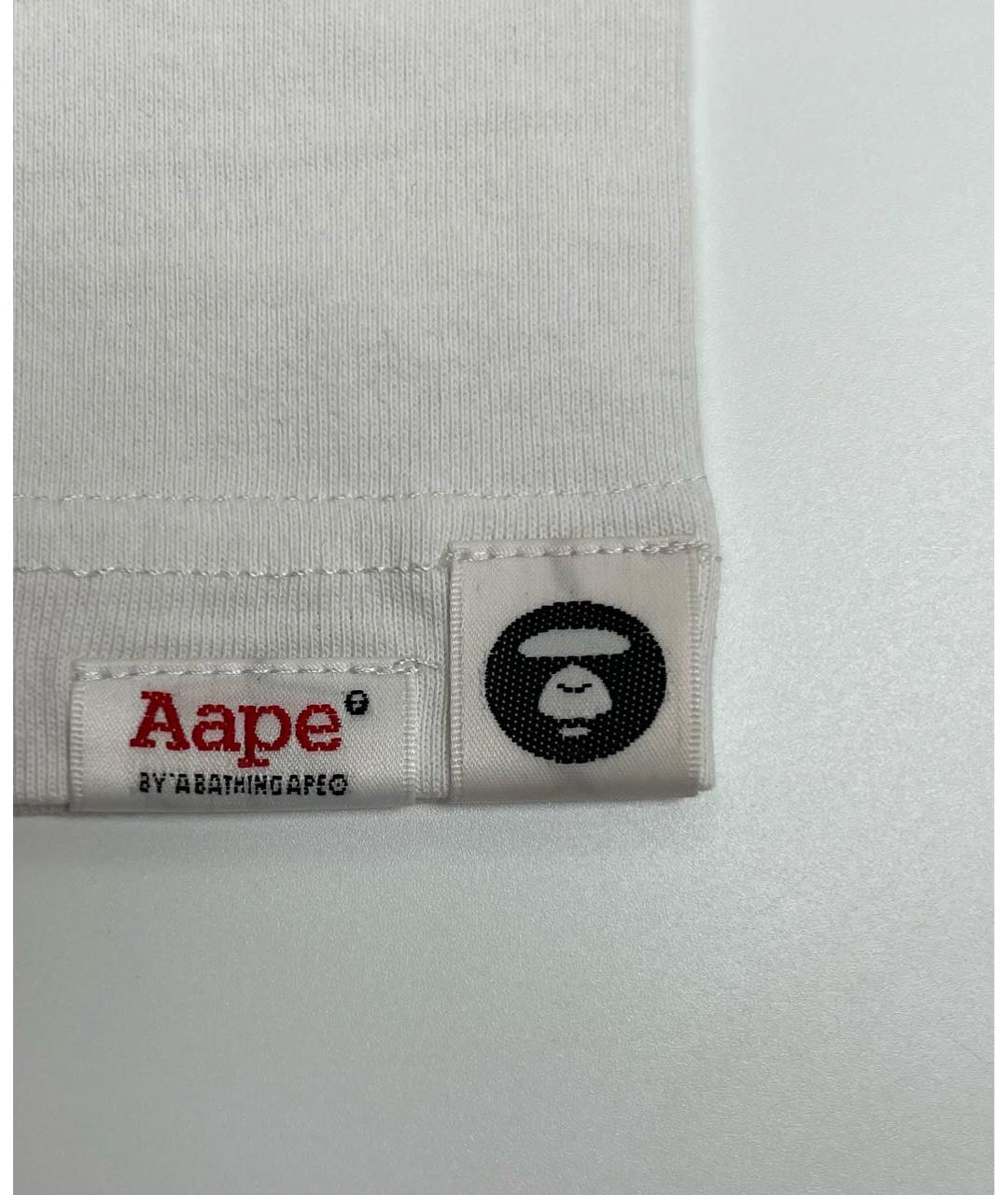 A BATHING APE Белая хлопковая футболка, фото 5