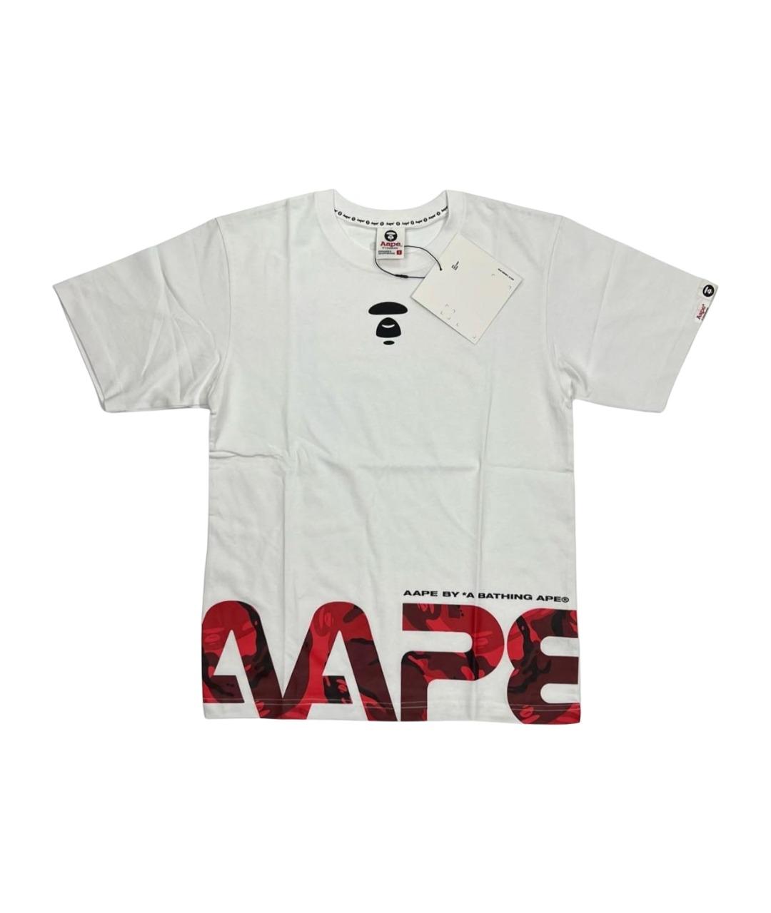 A BATHING APE Белая хлопковая футболка, фото 1