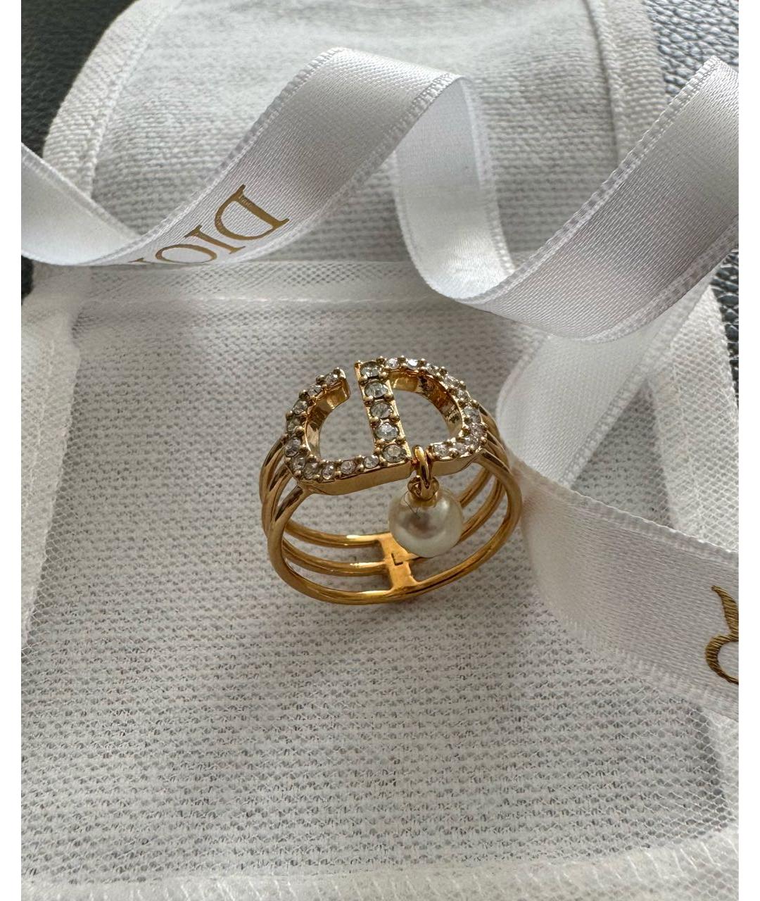CHRISTIAN DIOR Золотое металлическое кольцо, фото 5