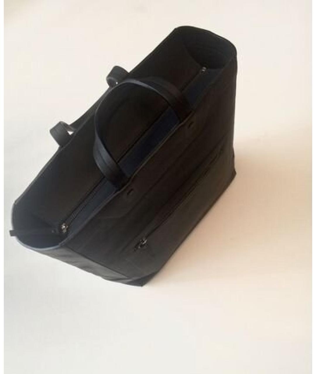 MAISON MARGIELA Черная кожаная сумка с короткими ручками, фото 2