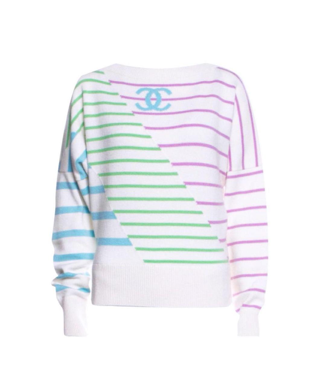 CHANEL Белый кашемировый джемпер / свитер, фото 1