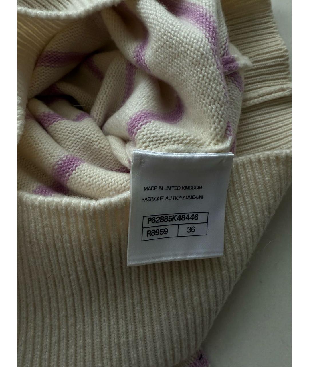 CHANEL Белый кашемировый джемпер / свитер, фото 6