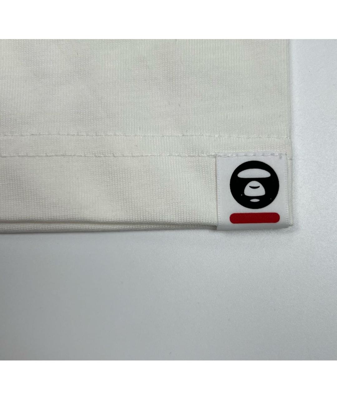 A BATHING APE Белая хлопковая футболка, фото 5