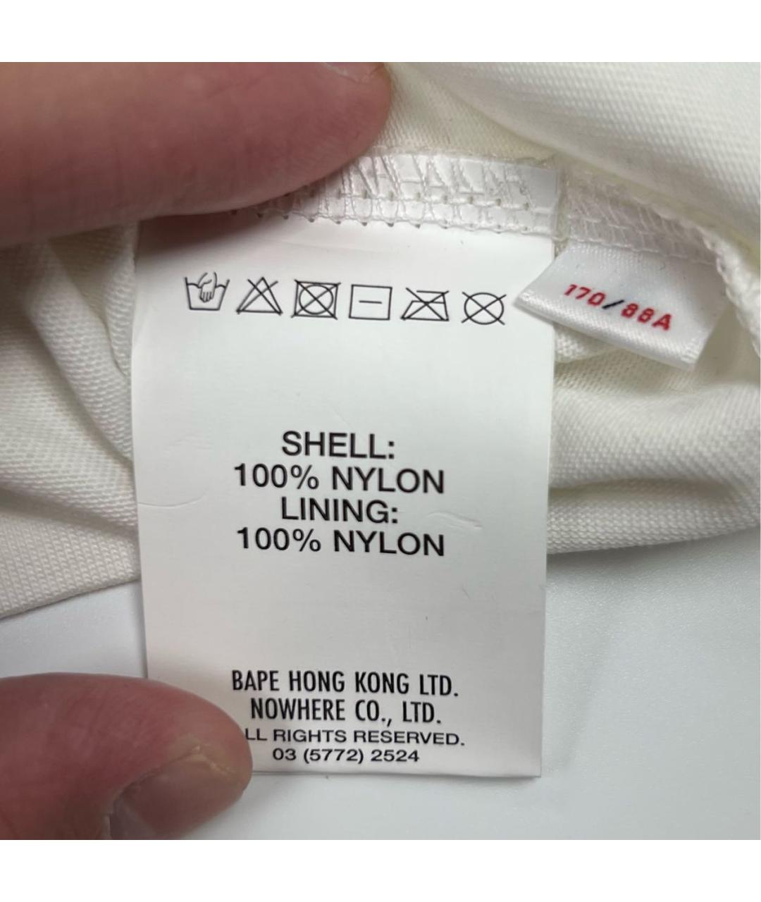 A BATHING APE Белая хлопковая футболка, фото 4