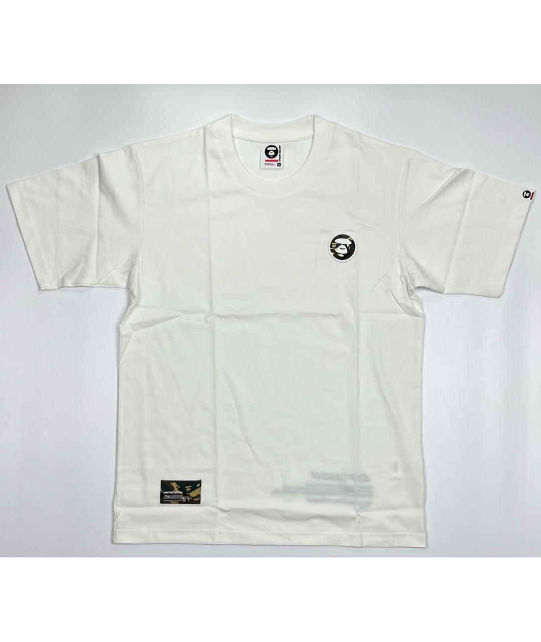 A BATHING APE Белая хлопковая футболка, фото 6