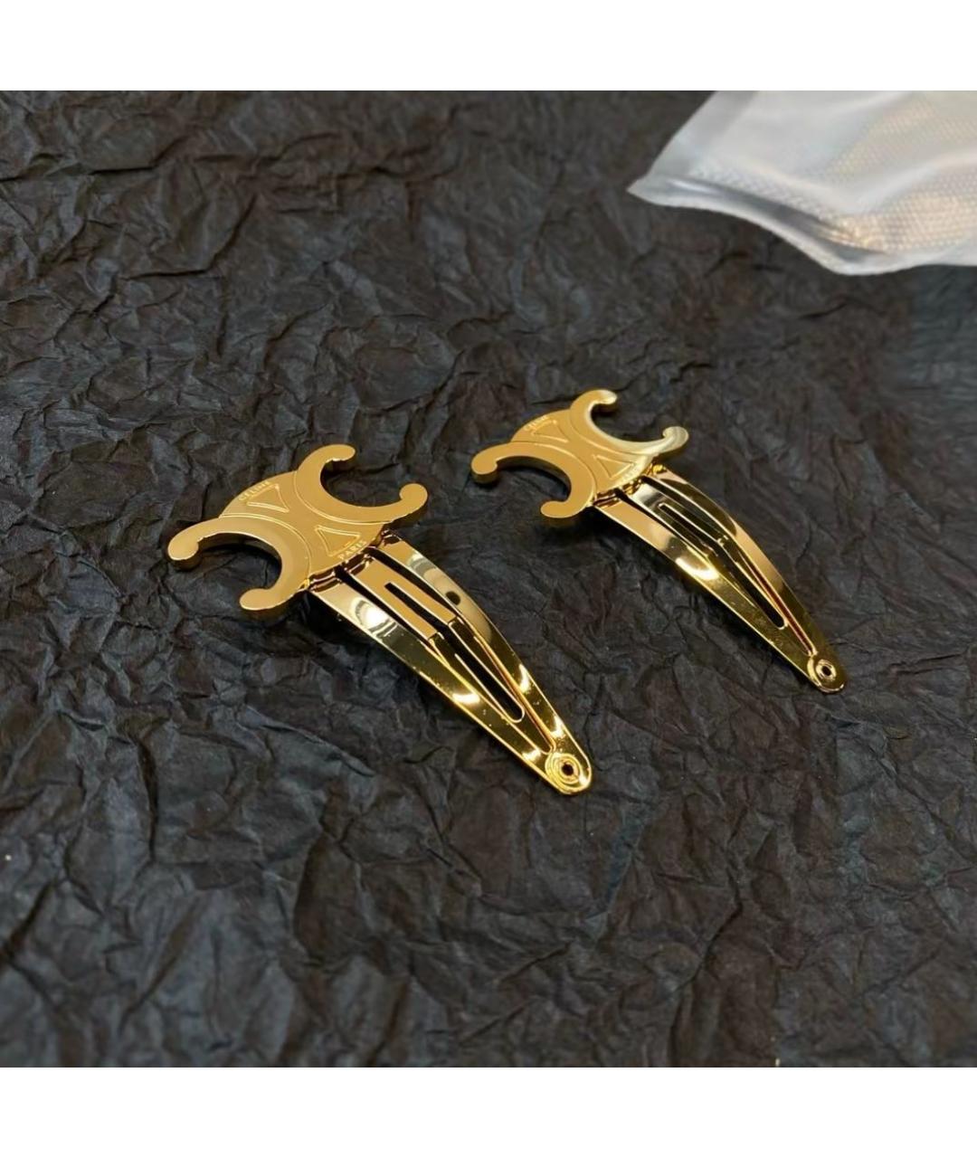 CELINE Золотая заколка, фото 3