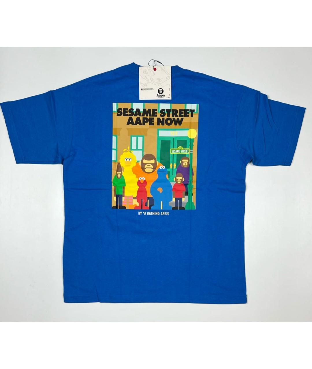 A BATHING APE Синяя хлопковая футболка, фото 2