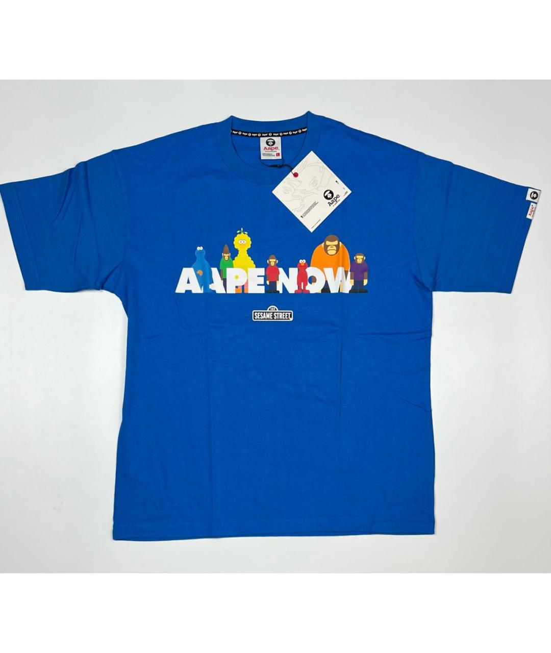A BATHING APE Синяя хлопковая футболка, фото 6