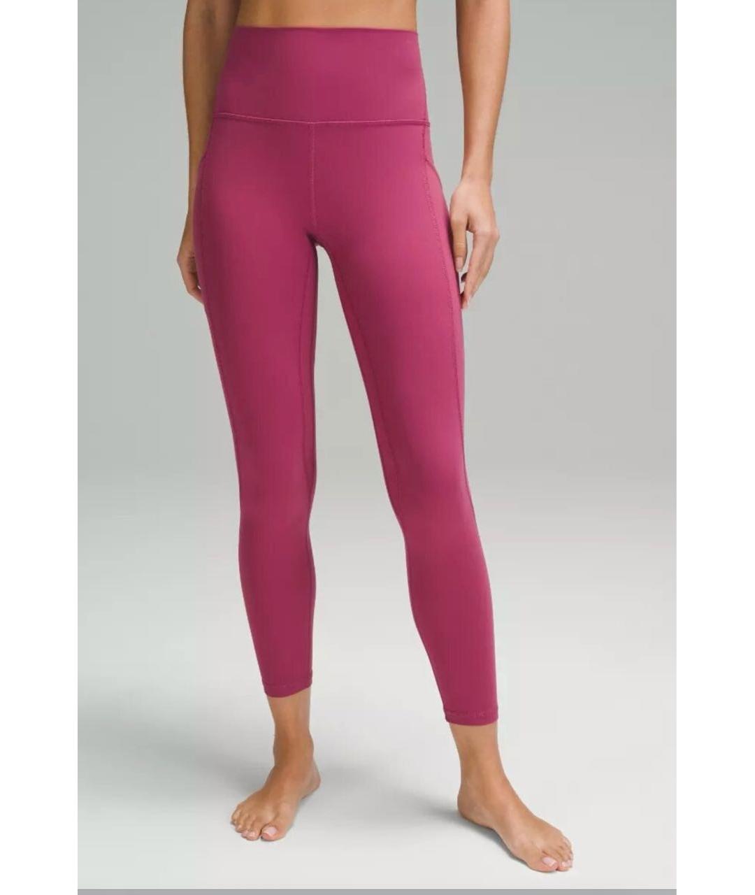 Lululemon Фуксия синтетические спортивные брюки и шорты, фото 3