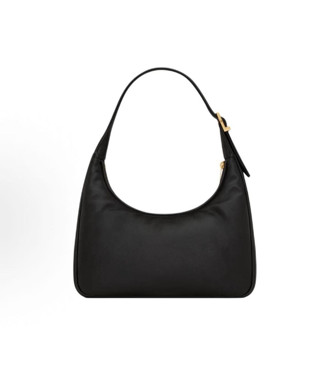 SAINT LAURENT Черная кожаная сумка с короткими ручками, фото 3