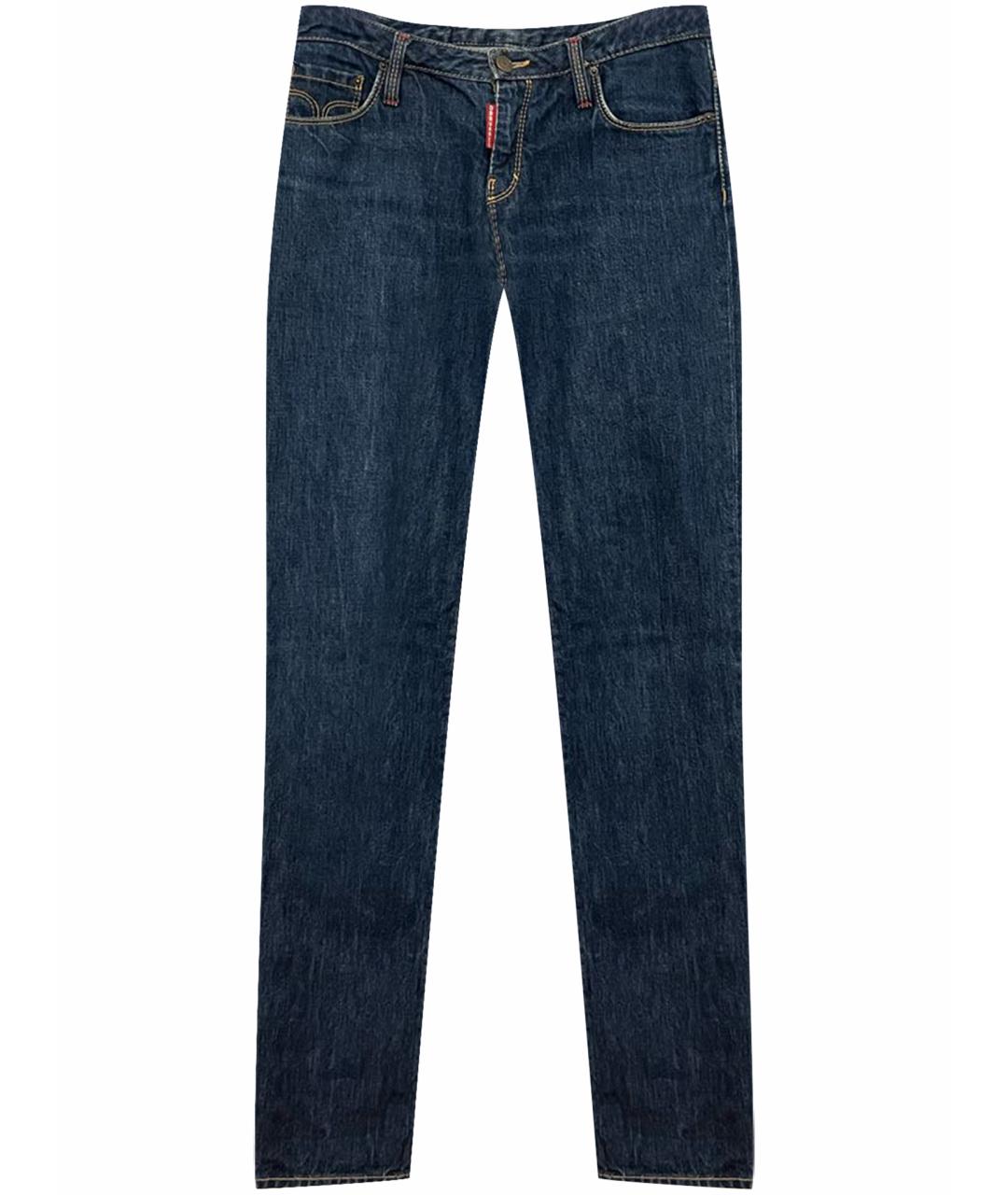 DSQUARED2 Темно-синие хлопковые прямые джинсы, фото 1