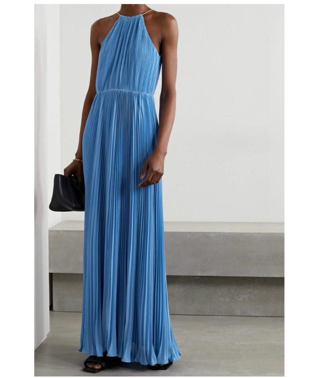 MICHAEL KORS Голубое хлопковое вечернее платье, фото 2