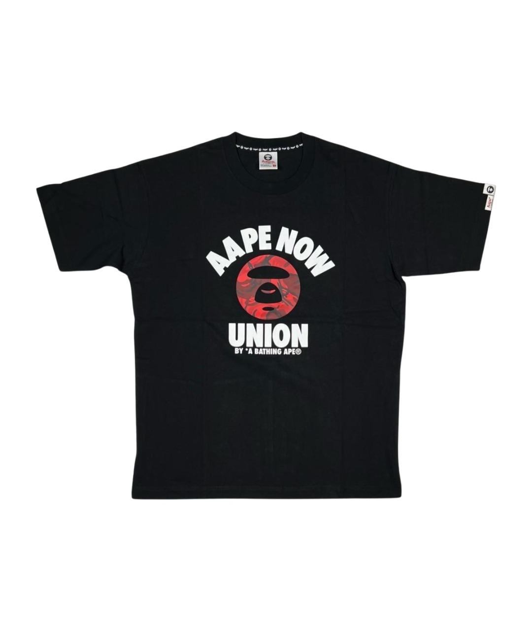 A BATHING APE Черная хлопковая футболка, фото 1