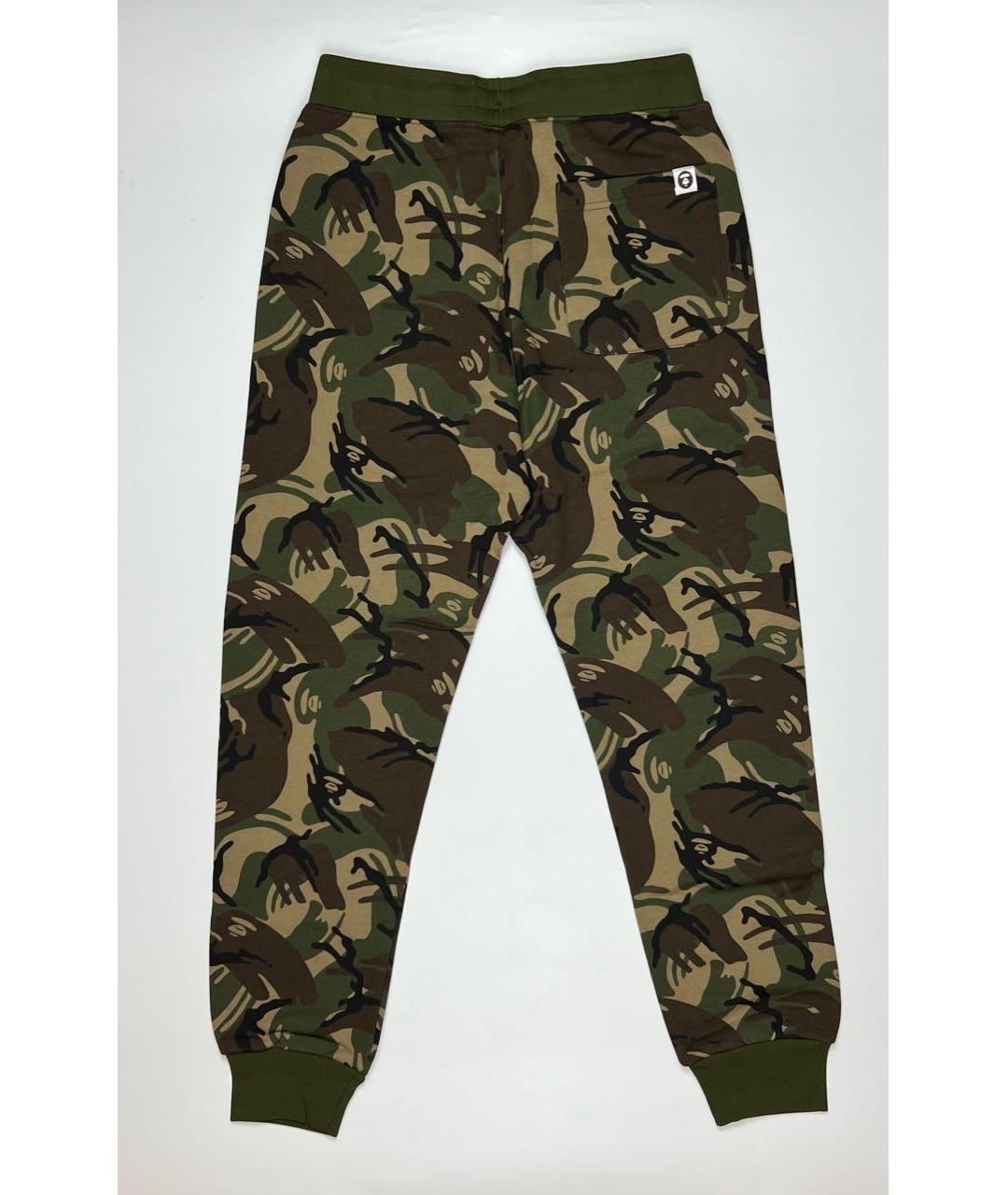 A BATHING APE Хаки хлопковые повседневные брюки, фото 2