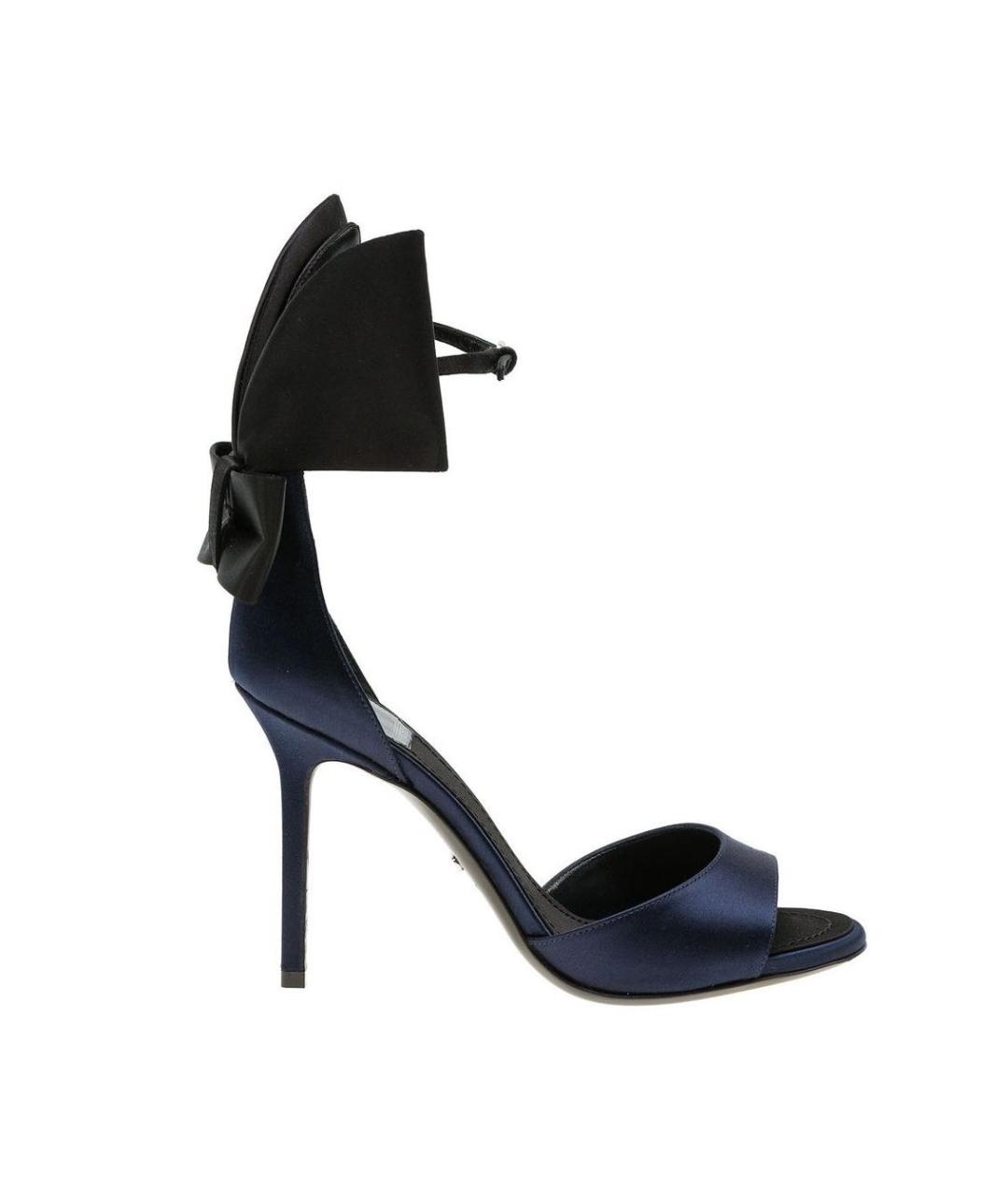 CHRISTIAN DIOR Темно-синие босоножки, фото 1