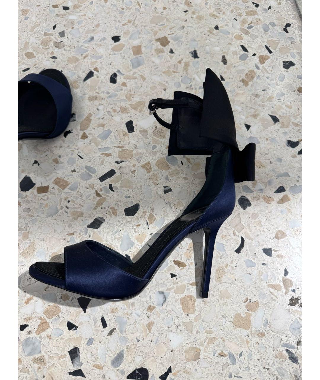 CHRISTIAN DIOR Темно-синие босоножки, фото 4