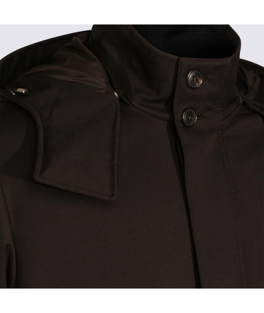 ZEGNA Черное синтетическое пальто, фото 4