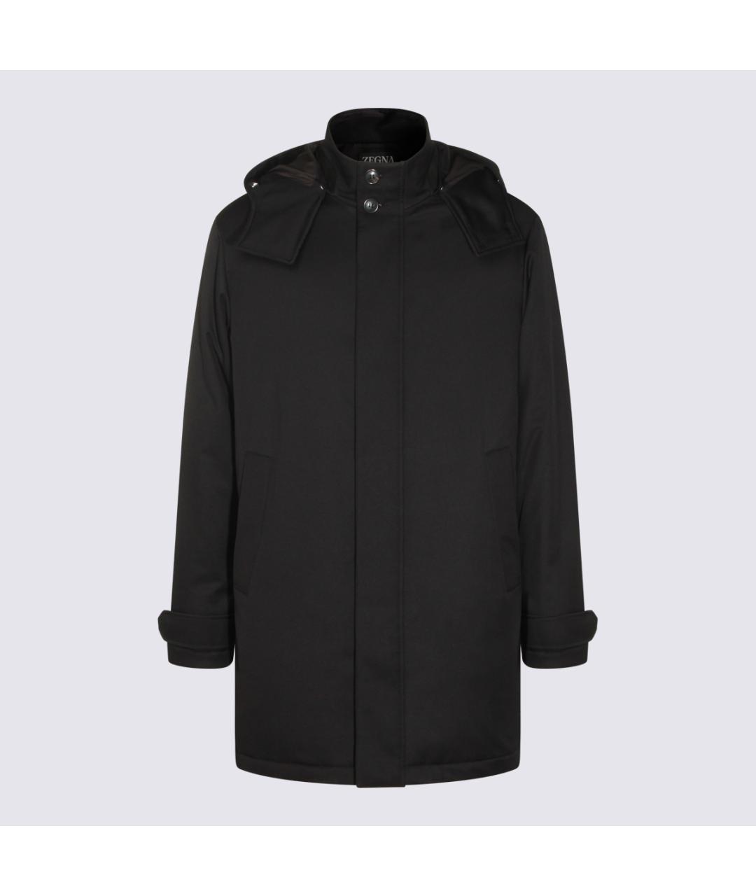 ZEGNA Черное синтетическое пальто, фото 5