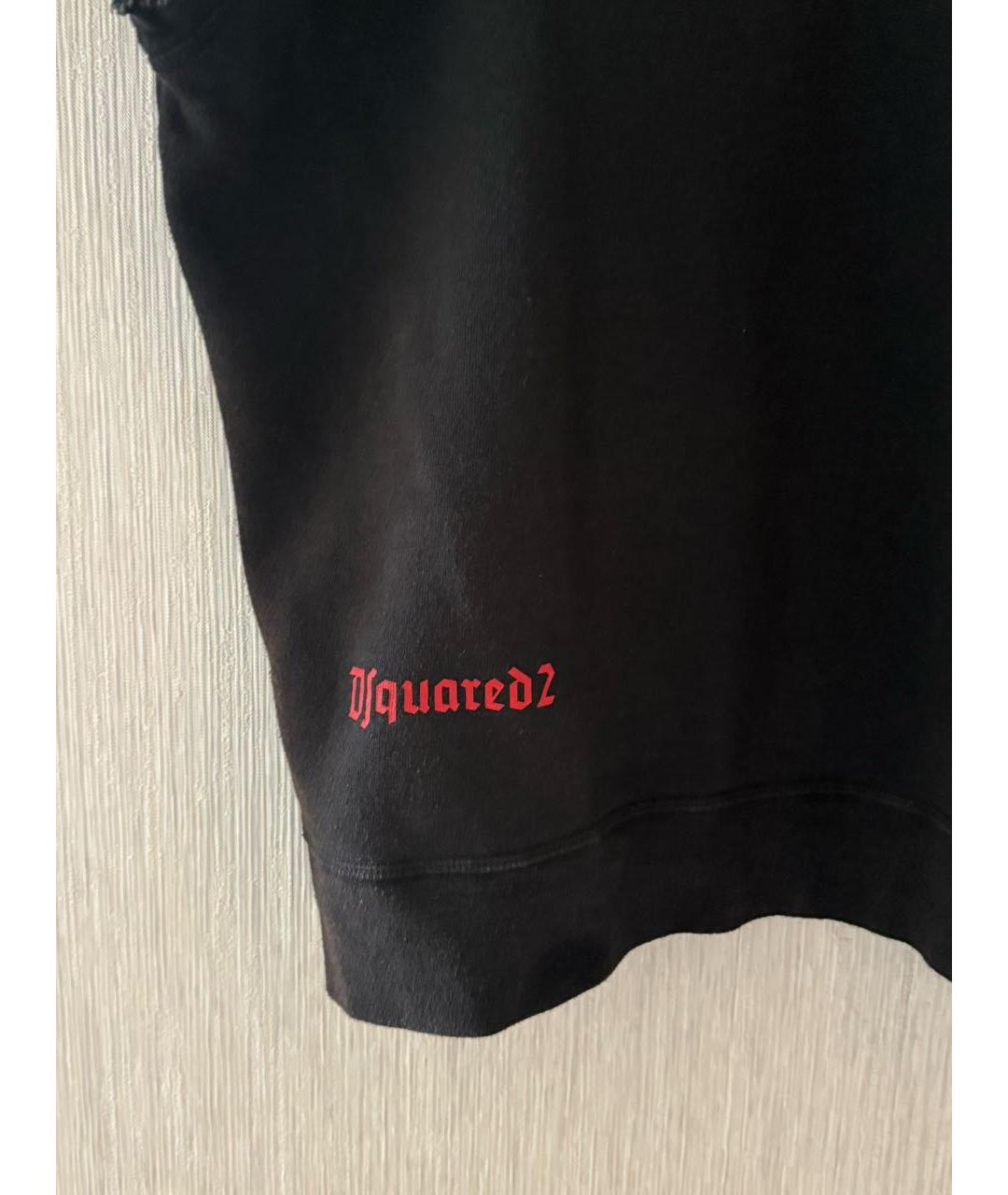 DSQUARED2 Черная хлопковая майка, фото 6