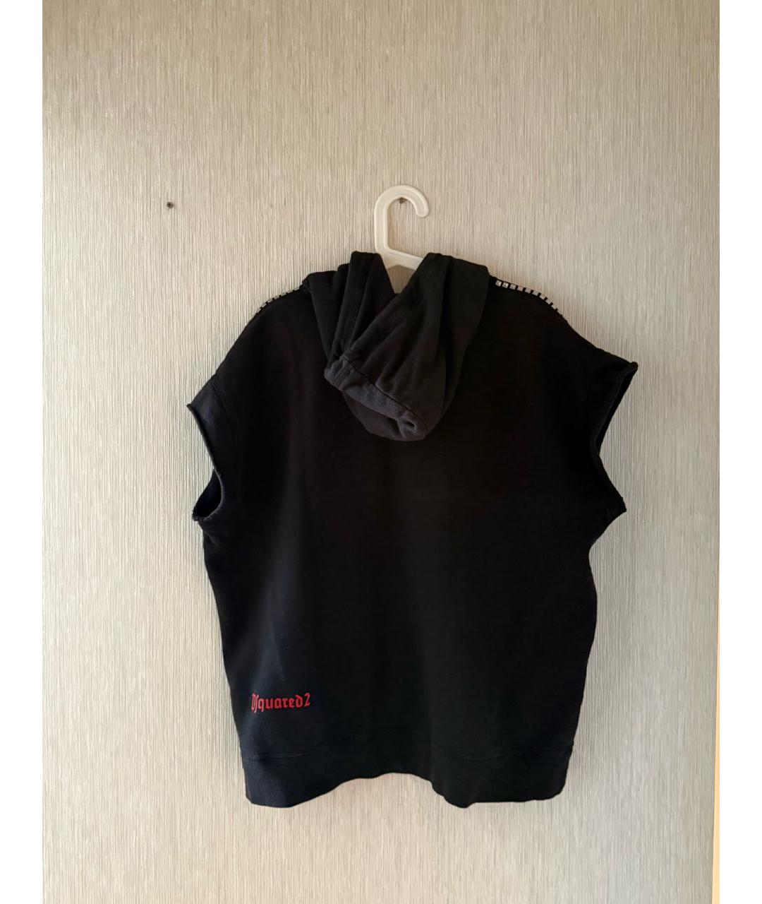 DSQUARED2 Черная хлопковая майка, фото 2