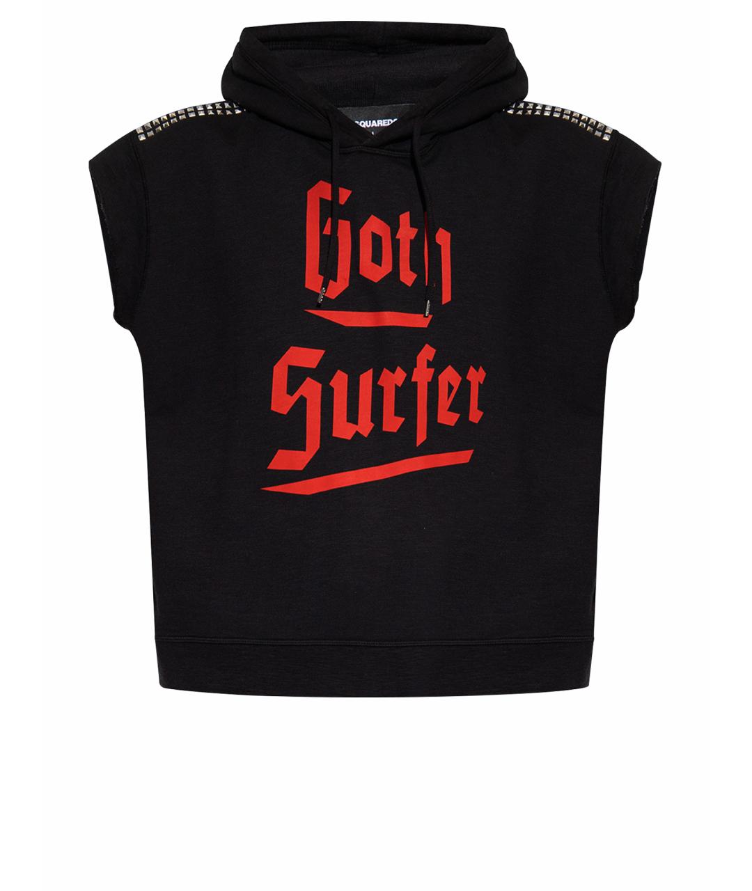 DSQUARED2 Черная хлопковая майка, фото 8