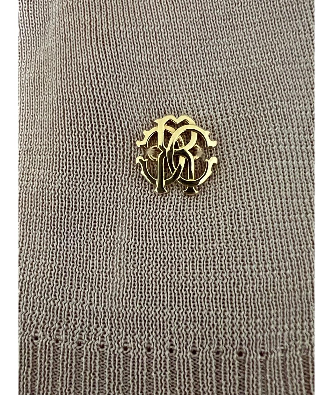 ROBERTO CAVALLI Золотая шелковая майка, фото 7