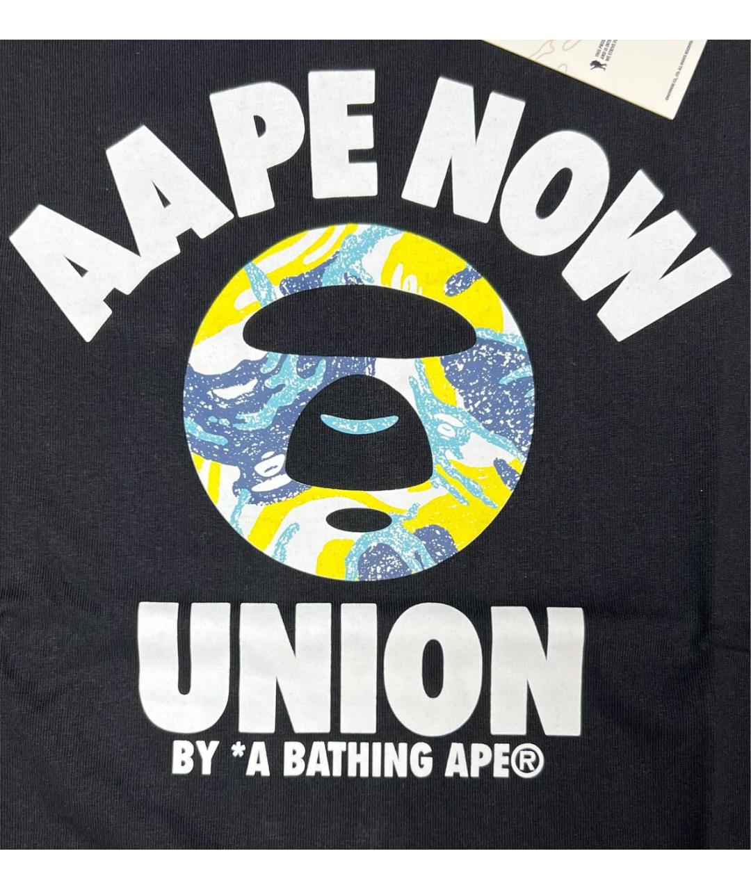 A BATHING APE Черная хлопковая футболка, фото 2