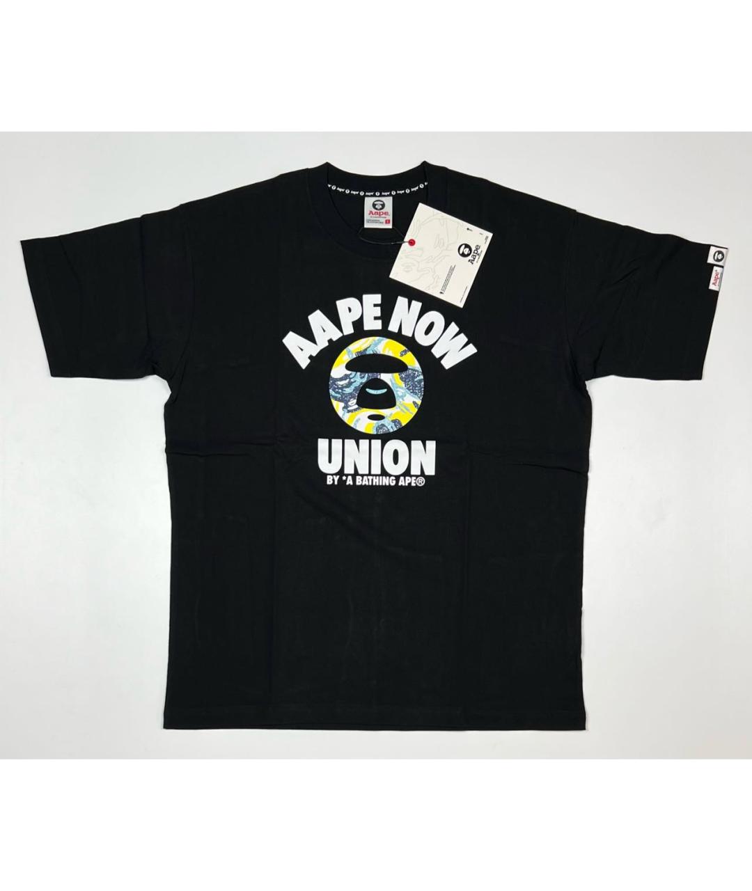 A BATHING APE Черная хлопковая футболка, фото 6
