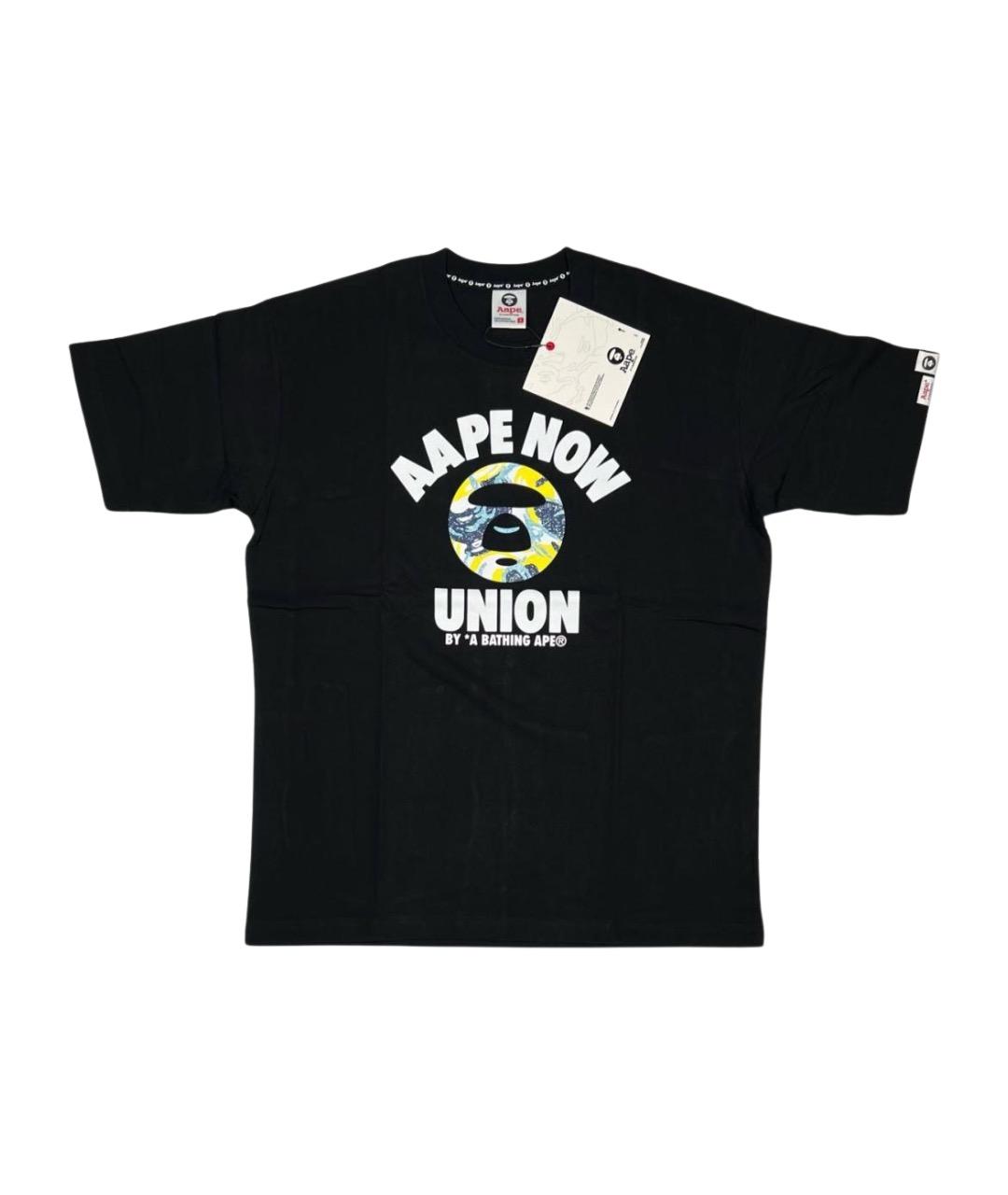 A BATHING APE Черная хлопковая футболка, фото 1