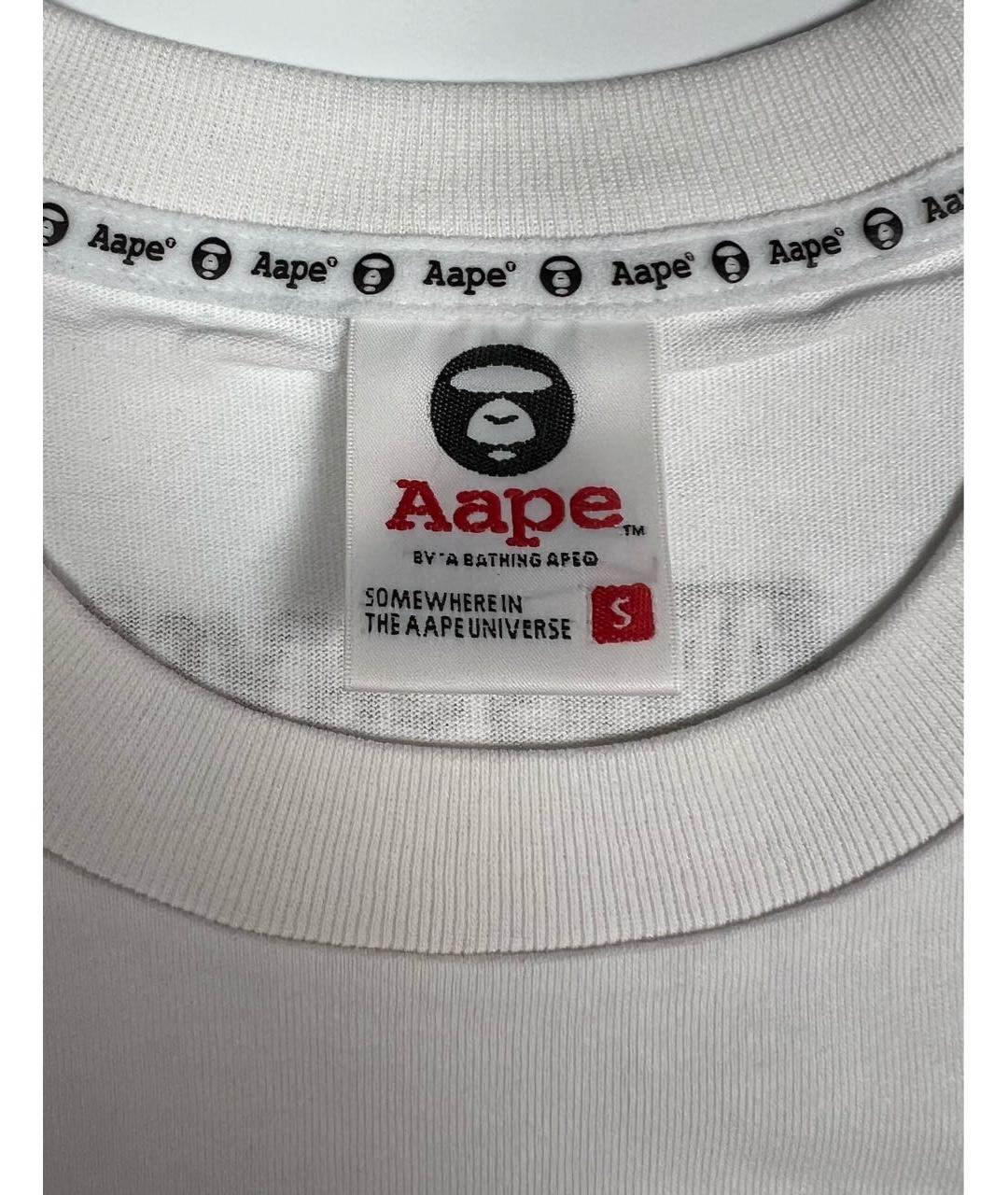 A BATHING APE Белая хлопковая футболка, фото 3