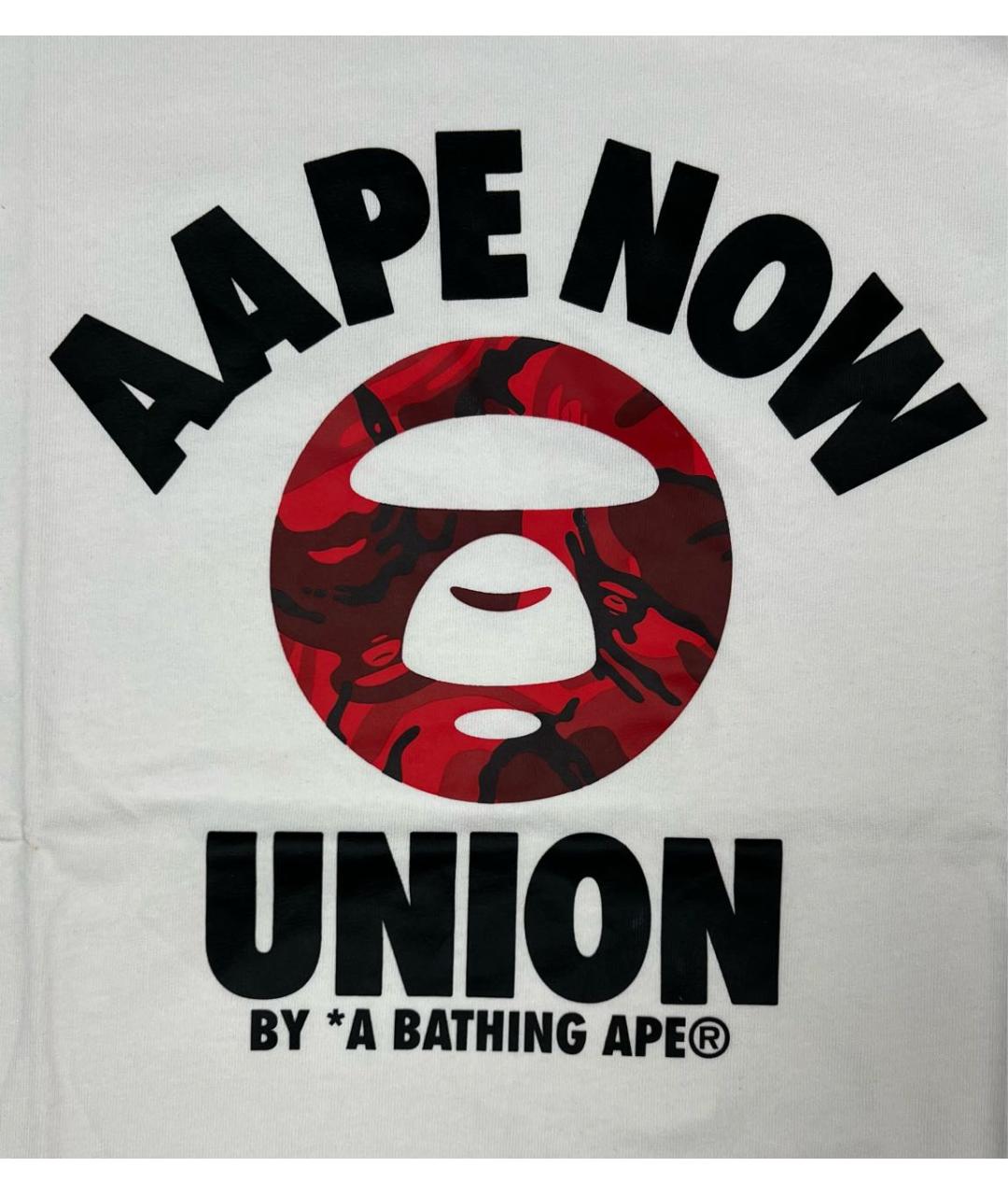 A BATHING APE Белая хлопковая футболка, фото 2