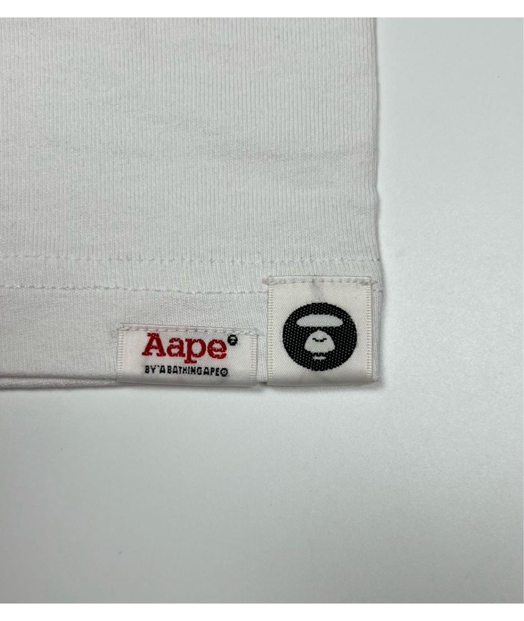 A BATHING APE Белая хлопковая футболка, фото 5