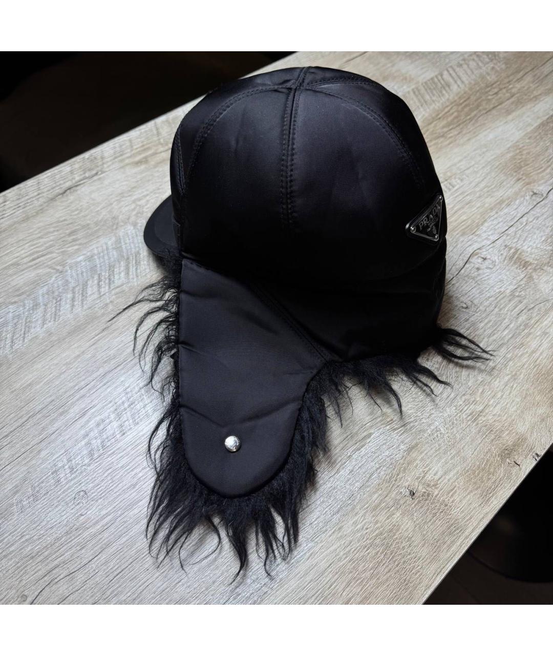 PRADA Черная шапка, фото 2