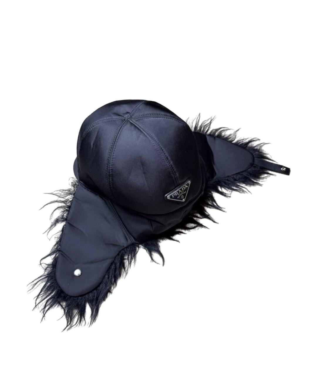 PRADA Черная шапка, фото 1