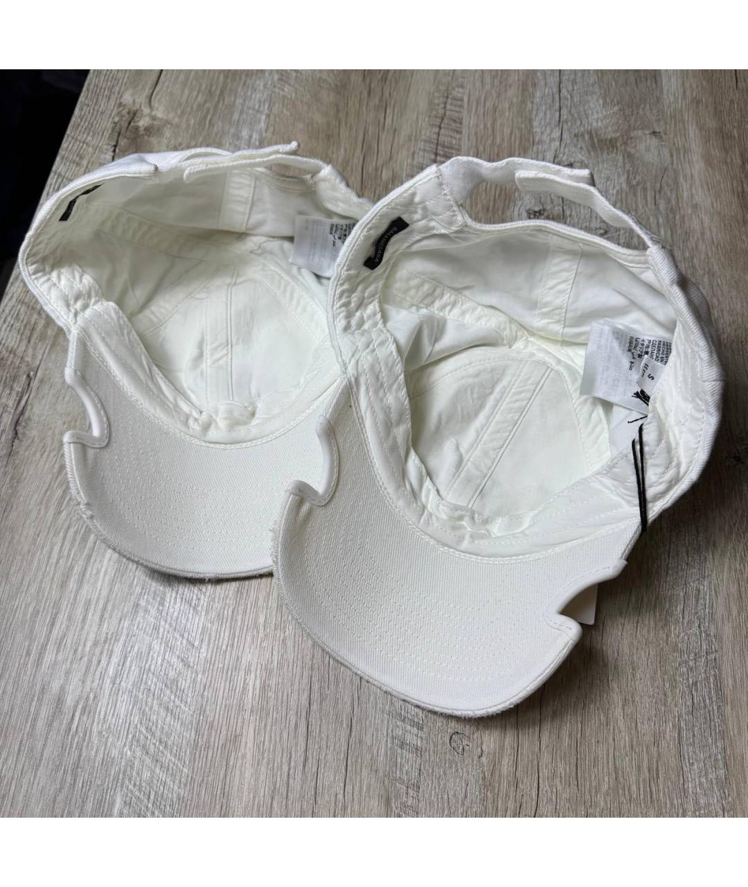 BALENCIAGA Белая хлопковая кепка/бейсболка, фото 3