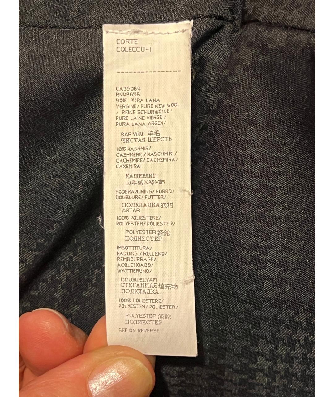 PAUL & SHARK Черное шерстяное пальто, фото 4
