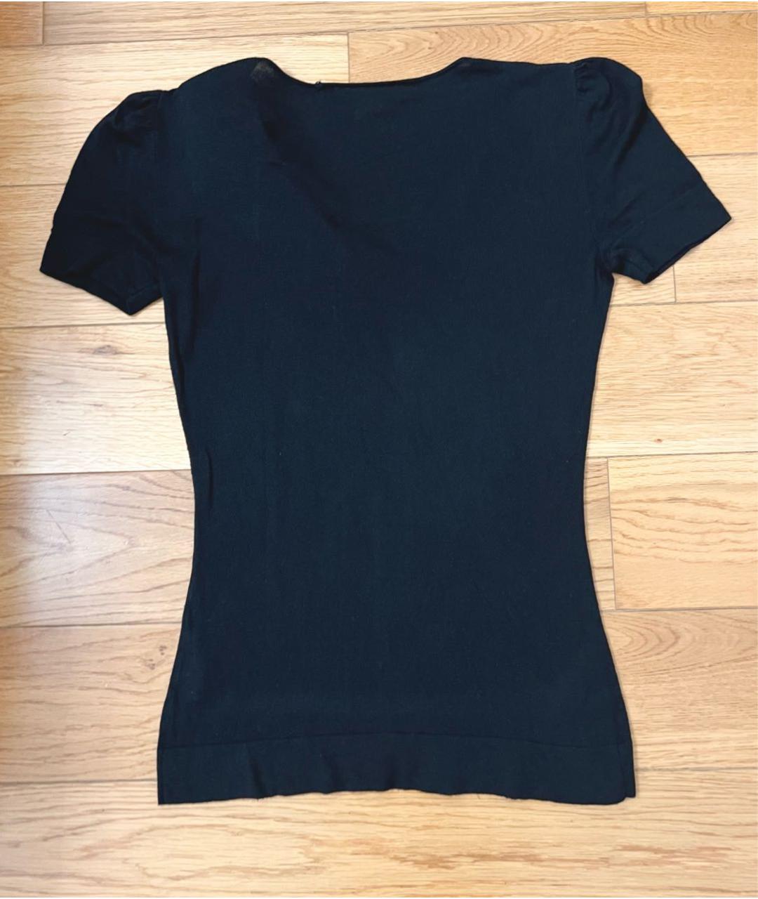 EMPORIO ARMANI Черная вискозная футболка, фото 4