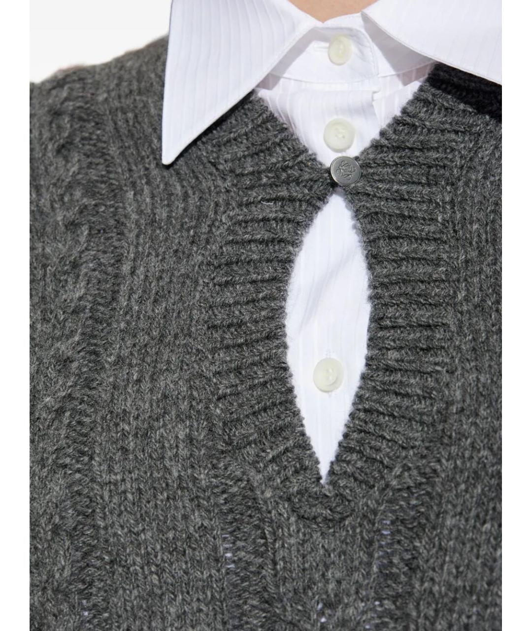 LOEWE Серый шерстяной джемпер / свитер, фото 2