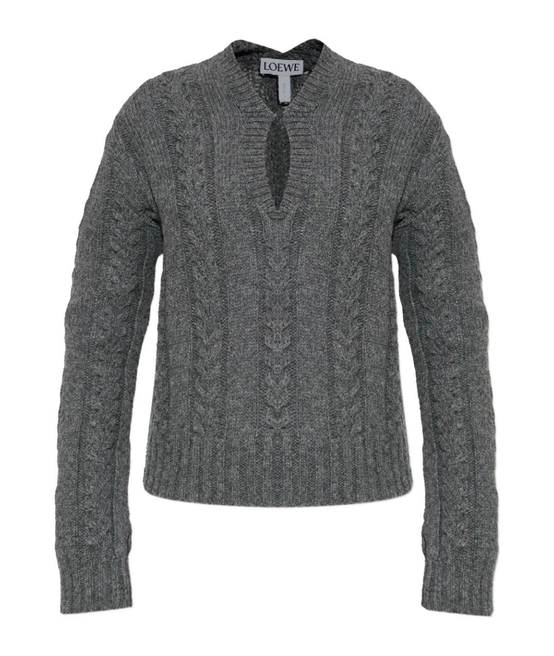 LOEWE Серый шерстяной джемпер / свитер, фото 1