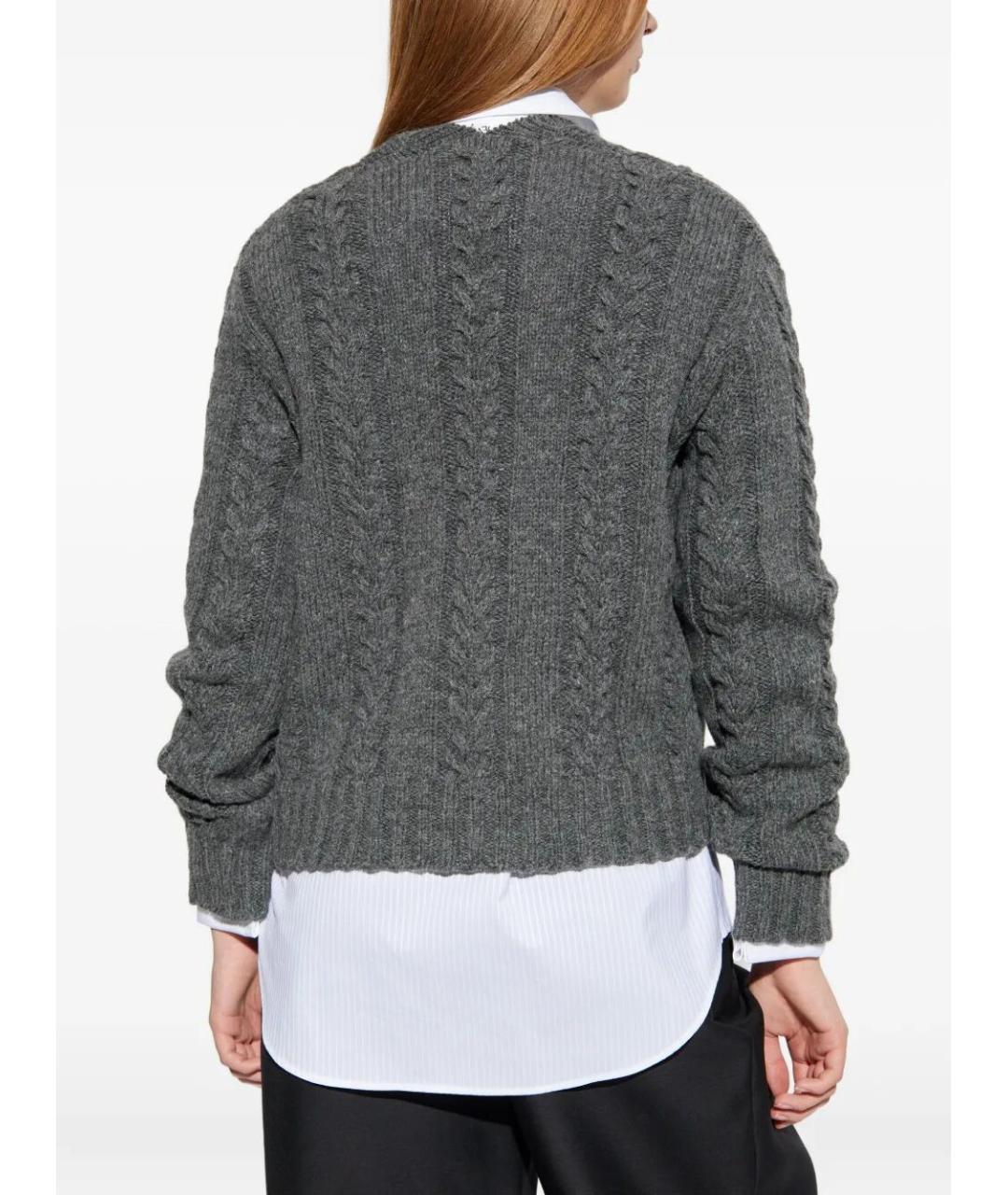 LOEWE Серый шерстяной джемпер / свитер, фото 4