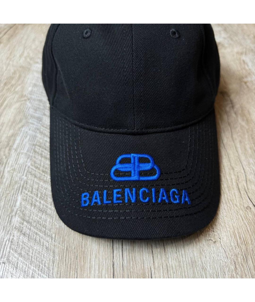 BALENCIAGA Темно-синяя хлопковая кепка/бейсболка, фото 4