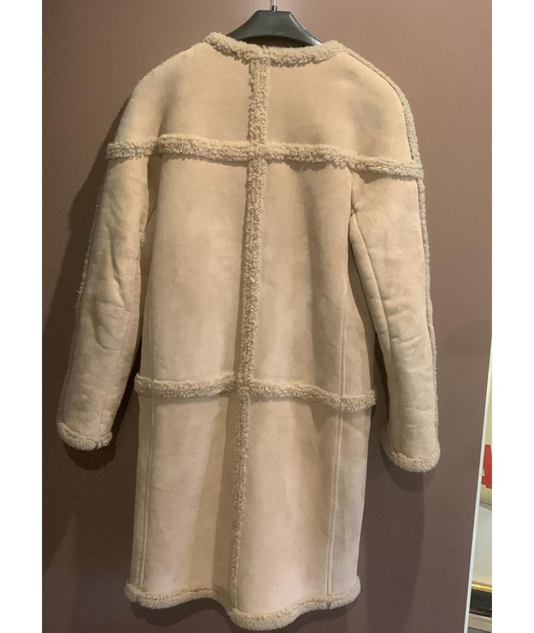 GIAMBATTISTA VALLI Бежевая меховая дубленка, фото 2