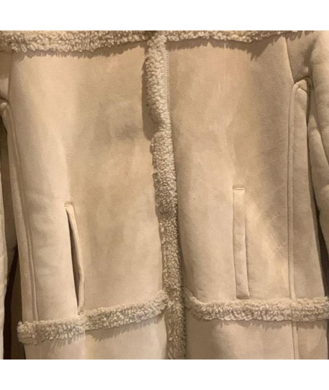 GIAMBATTISTA VALLI Бежевая меховая дубленка, фото 4