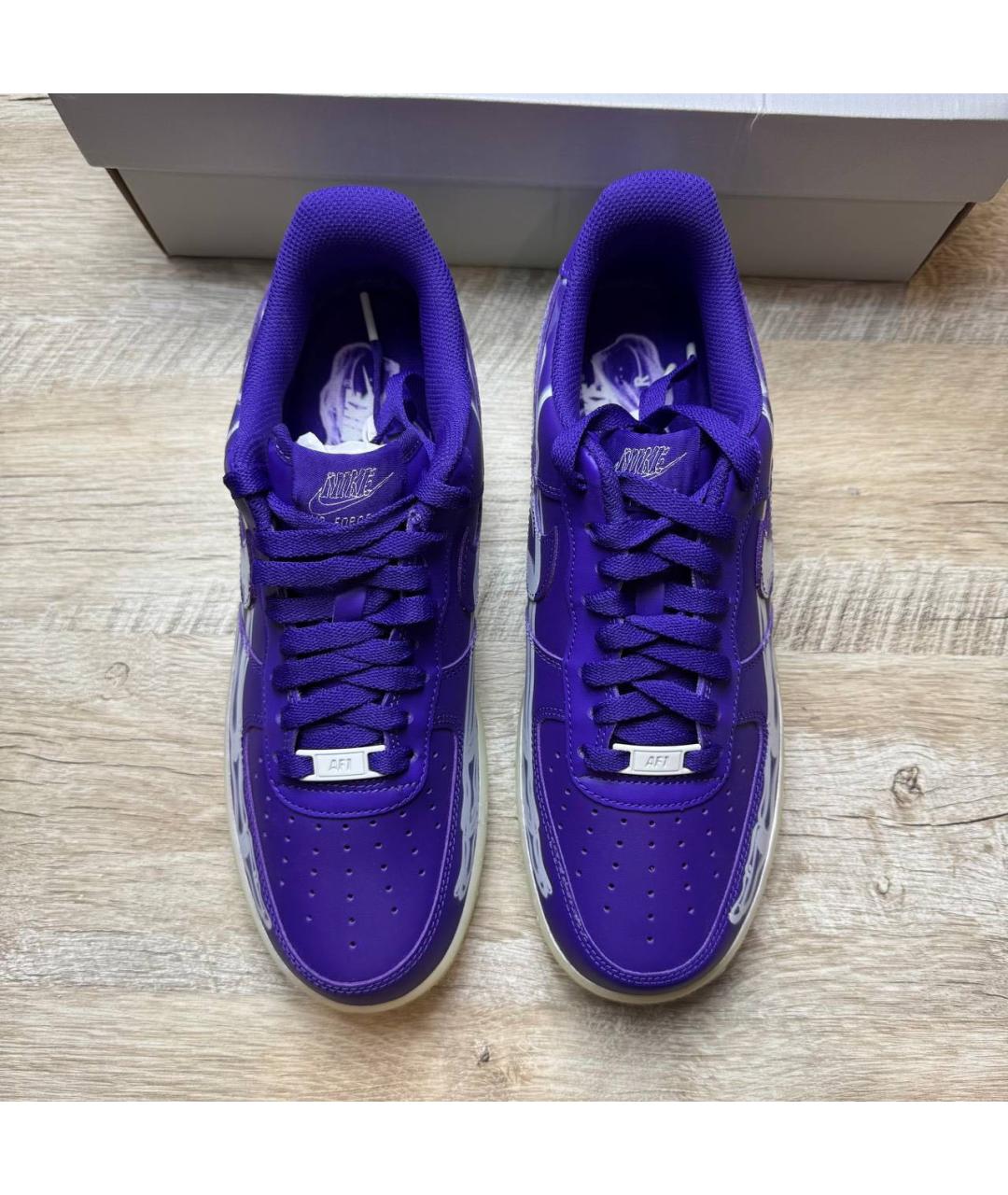 NIKE Синие кожаные низкие кроссовки / кеды, фото 8