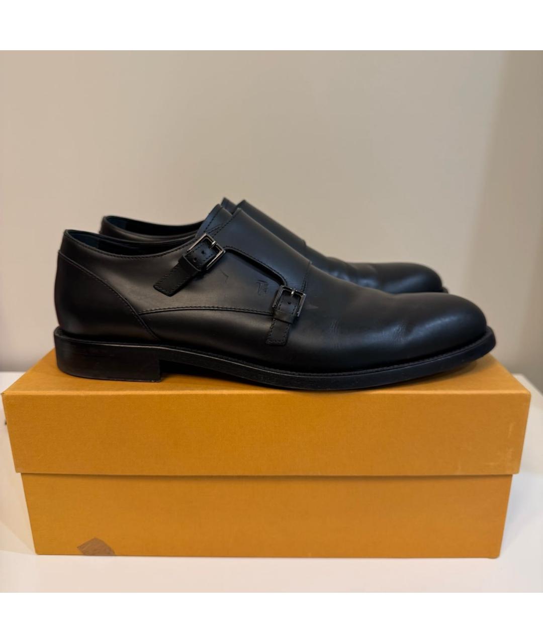 TOD'S Черные кожаные низкие ботинки, фото 2