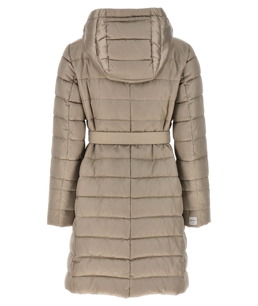 MAX MARA Бежевый полиамидовый пуховик, фото 2