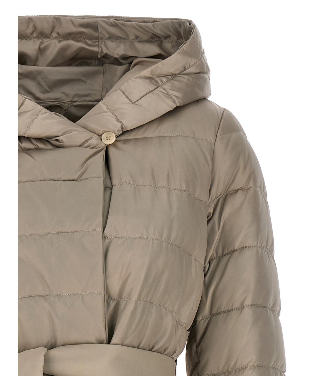 MAX MARA Бежевый полиамидовый пуховик, фото 3