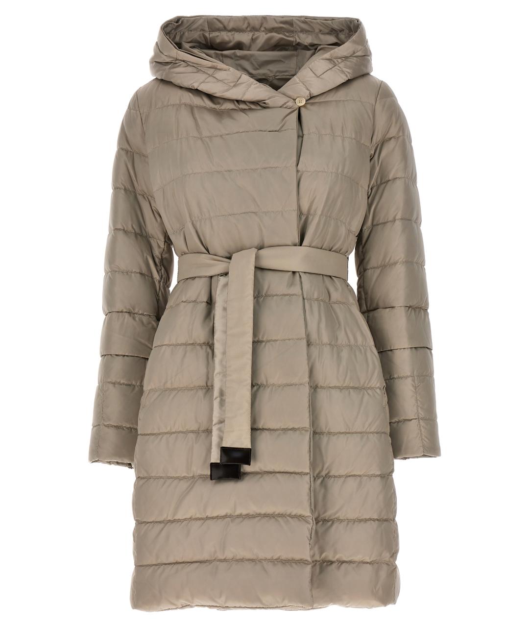 MAX MARA Бежевый полиамидовый пуховик, фото 1